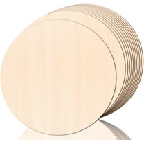 9 Pack 12 inch Round Unfinished Wood Discs for DIY Project, Painting, Engraving, Circle Plywood Sheets