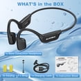 thumbnail image 6 of AUOSHI Bone Conduction Headphones with 32GB Built-in Storage, Bluetooth 6.0 Headphones, IPX8 Waterproof Swimming Headphones for Running, Cycling, and Workout, Black, 6 of 11