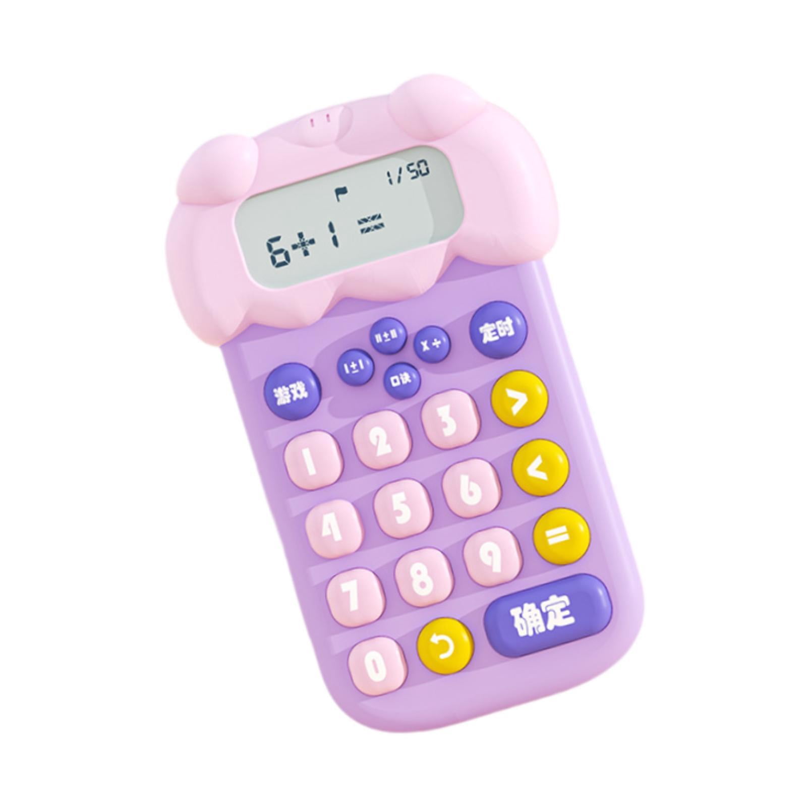 LeeQinersw Dinosaur Calculator Office Desktop Calculator Teaching Aids Intelligent Learning Pink