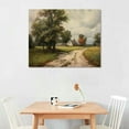 thumbnail image 2 of Nawypu  Landscape Canvas Wall Art Vintage Classical Painting Village Room Decor -Natural Framed, 2 of 4