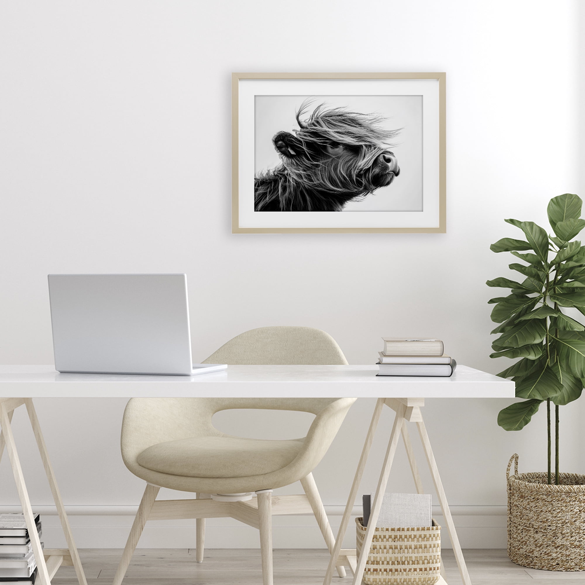 Stupell Industries Handsome Highland Portrait Birch Framed Print Under Glass, design by Tina LeCour
