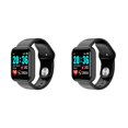 thumbnail image 3 of Monstrate cardíaco Cuenta de pasos Reloj inteligente Control remoto de la cámara Seguimiento del sueño Reloj de de fitness Recordatorio Negro 2piezas, 3 of 6