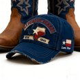 thumbnail image 1 of WKSCLPAI Republic of Texas Commemorative Hat, Vintage Baseball Cap Lone Star Design 1836-1845 Adjustable Dad Hat for Men Women, Navy, 1 of 8