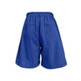 thumbnail image 6 of Fnooota Bermuda Shorts for Women, Straight-leg Multi-pocket Summer Relaxed Fit Womens Cargo Shorts Blue Size L, 6 of 8