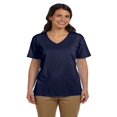 thumbnail image 1 of Hanes T-Shirt Col en V Coupe Décontractée ComfortSoft pour Femmes, Style 5780, 1 of 1