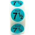 thumbnail image 1 of Autocollants Taille de Chaussure Teal 7 1/2 0.75 Pouces Pouce Rond Lot de 500, 1 of 1
