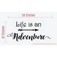 thumbnail image 2 of Life Is An Adventure Cursive Vinyl Decals Wall Decor Stickers, Black,23x10-Inch, 2 of 3