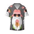thumbnail image 3 of Cauagu Summer Gnome 1 Men's Short Sleeve Button Down Hawaiian Shirt for Men Bowling Shirts Casual Summer Beach Shirt,X-Large, 3 of 6