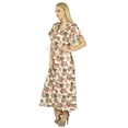 thumbnail image 5 of Bimba Women Long Maxi Kaftan White Cotton Caftan Floral Gown, 5 of 7