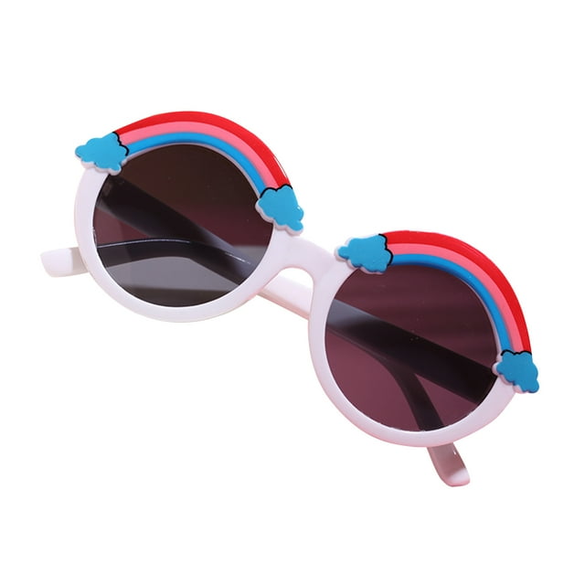Honganda Kids Sunglasses, Rainbow Pattern Anti-UV Sunglasses Photography Props