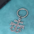 thumbnail image 2 of Fashion Vintage Cross of Studenica Key Chain Monastery Pendant Keychain for Women Men Punk Keyring Jewelry Accessories, 2 of 4