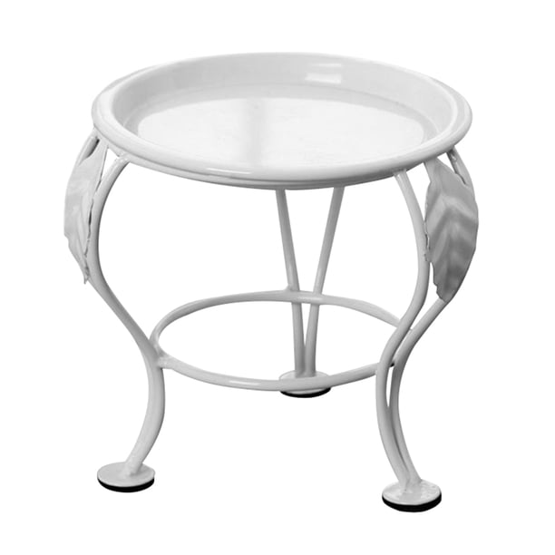Moyic 1 unidad de creativa para interiores y exteriores, Mini soporte para plantas de hierro, maceta para flores, portavelas, estante para Jardín y Patio blanco Moyic HA3825-01B