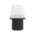 thumbnail image 5 of Meridian Furniture Pavilion Cream Boucle Fabric Bench, 5 of 6