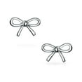 thumbnail image 2 of Bling Jewelry Womens Dainty Ribbon Bow Stud Earrings Rose Gold Plated .925 Sterling Silver, 2 of 6