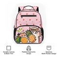 thumbnail image 6 of Pzuqiu Pineapple Axolotl Lightweight Toddler Girls Backpack with Water Bottle Holder Toddler Book Bag With Front Pocket Comfortable Lightweight School Shoulder Bag for Preschool, 6 of 7