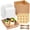 brown, variant on Pack of 20 small deli containers with transparent lids. Portable paper dessert boxes, baking boxes, 5-inch disposable food containers, suitable for cookies, cupcakes, sliced cakes, strawberries,