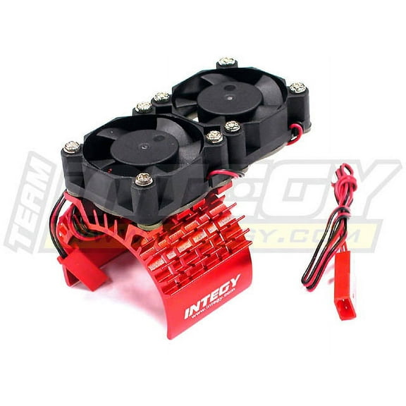 Integy RC Toy Model Hop-ups C23139RED Super Motor Heatsink Twin Cooling Fan 540/550