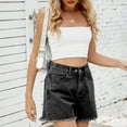 thumbnail image 6 of Lixiuxyad Summer Denim Shorts Summer New Versatile Denim Shorts Hot Pants,Black L, 6 of 7
