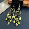 thumbnail image 6 of K-KED Retro Ethnic Style European and American Tibetan Silver Tassel Earrings-K, 6 of 8