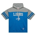 thumbnail image 2 of Men's Mitchell & Ness Blue Detroit Lions  Off Field Vintage Logo Short Sleeve Pullover Hoodie, 2 of 4
