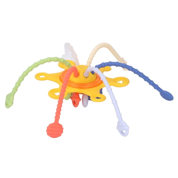 Baby Pull String Toy, Brain Development Fine Motor Skill Silicone Pull String Sensory Toy for Toddlers