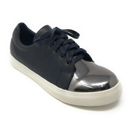 

Forever Young Women s Metallic Tip Lace up Sneakers