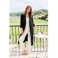 thumbnail image 5 of Ekouaer Robes for Women Long Waffle Knit Bathrobe Lightweight Kimono Robe Soft Shawl Collar Spa Robes with Pockets, 5 of 7