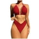 thumbnail image 2 of Traje de baño para mujer Traje de baño de color sólido para mujer + bañador y bikini de moda Traje de baño dividido Trajes de baño para mujer, 2 of 4