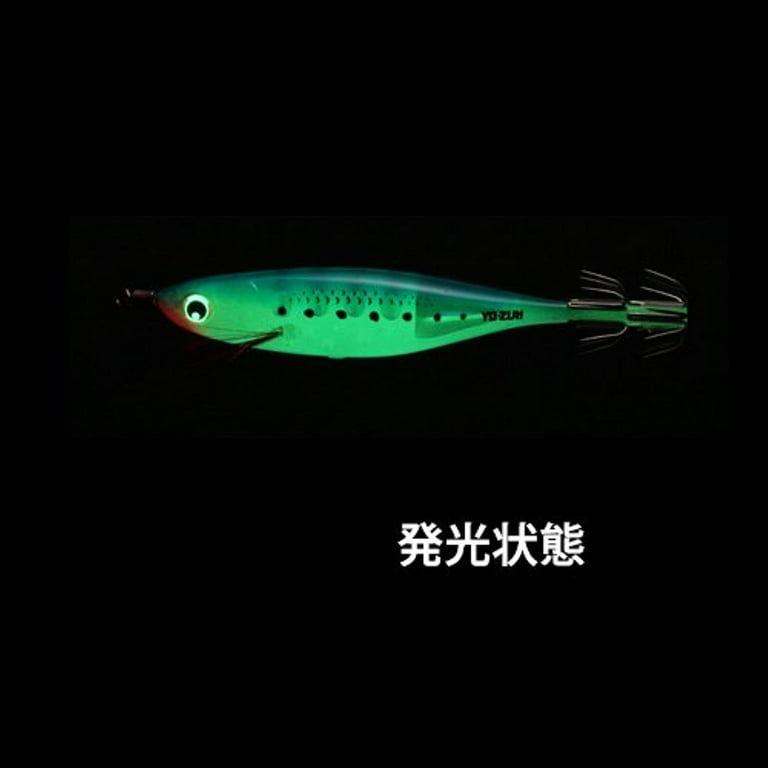 yo-zuri squid ultra bait aurora sinking jig, luminous blue, 3-3/4-inch