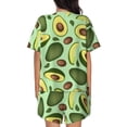 thumbnail image 3 of Kdxio Avocado With Seeds Print Pajamas Sets for Women Short-Sleeved Pjs with Lounge Shorts Two Piece Sleepwear S-4XL, 3 of 8