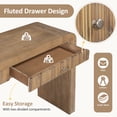 thumbnail image 5 of EUROCO 54" Long Console Table,Rustic Entryway Table with 2 Drawers,Wood Sofa Table Behind Couch Accent Table for Hallway & Living Room,Natural, 5 of 7
