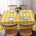 thumbnail image 3 of Yellow Table Cloth Waterproof Tablecloths, Country French Rustic Buffalo Plaid Modern Art Tablecloth Dining Table Cover for Kitchen Party Tabletop Outdoor, Rectangle Tablecloth 52x70 Inch, 3 of 9