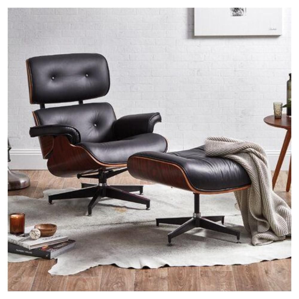 Plata Décor Import East Lounge Chair in black