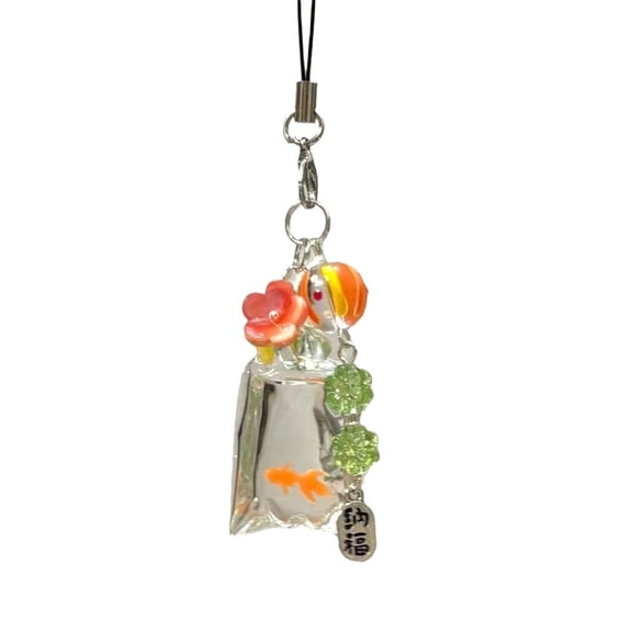Stylish Fish Phone Strap Portable Fish Phone Lanyard Jewelry with Beaded Accent for Personalization