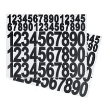 Number Stickers 1 Inch 2 Inch, 10 Sheets Waterproof Self Adhesive Mailbox Number Decals, Black