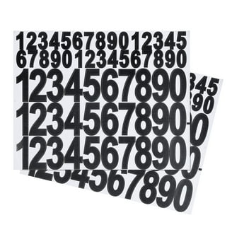 1512 Alphabet & Number Stickers - 12 Sheets Vinyl Self-Adhesive Labels For Crafts, Mailbox, Decor