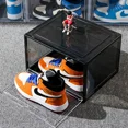 thumbnail image 3 of %a Plastic Simple Flip Combination Shoe Cabinet Home Dormitory Magnetic Suction Storage Box Non-Acrylic Transparent Shoe Box, 3 of 6