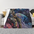 thumbnail image 1 of Fotbe Rainbow Astronaut Space Landscape Manta de Franela con Estampado, Manta Ultrasuave para Cama, Sofá, Auto, Hipoalergénica y Antibolitas-40"x30", 1 of 6