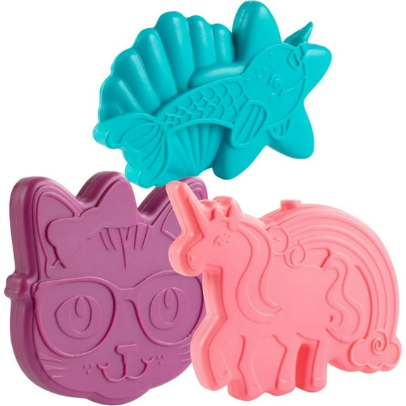Bentology 3-Pack Unicorn, Narwhal, Corgi Themed Hard Ice Packs, BPA Free, Reusable, Easy to Wash, Fits in Lunch Boxes