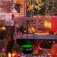 thumbnail image 4 of Uxgjfwu Witch Cauldron Set with Stand Chains and Light 31" Height 8" Diameter for Halloween Party Decoration Black Plastic Candy Bucket P Cotton, 4 of 8