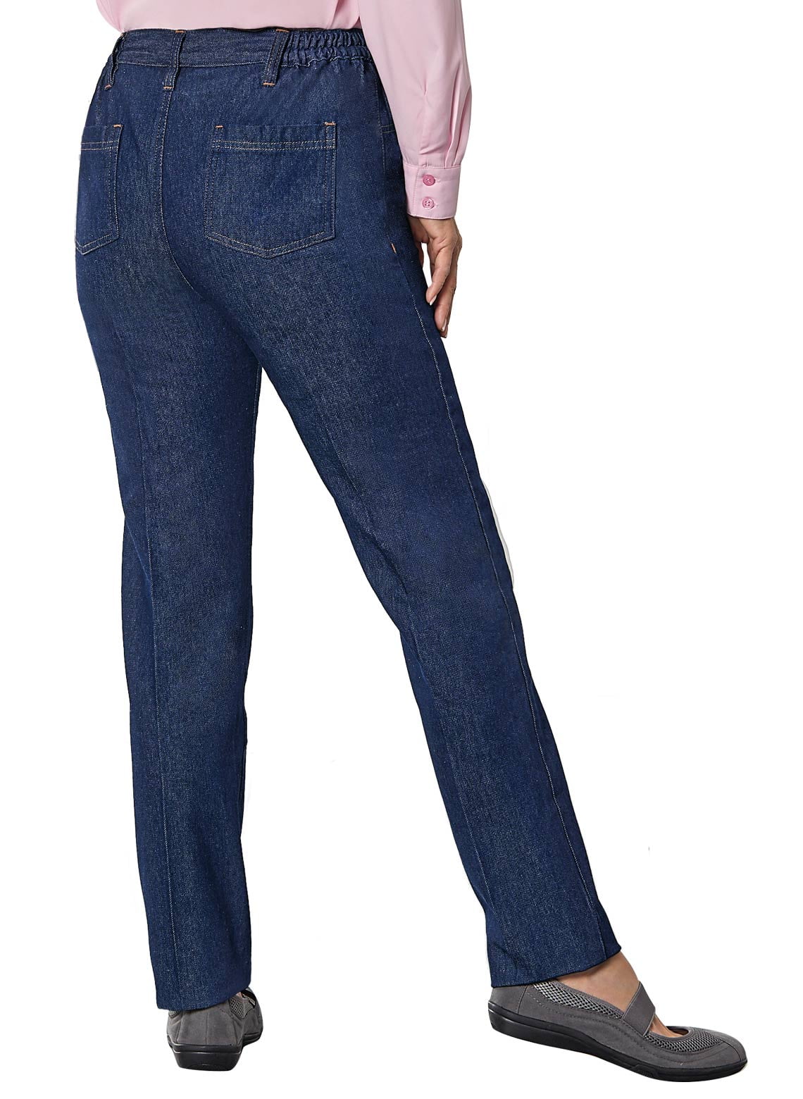 Side Elastic Waist Jeans