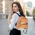 thumbnail image 6 of FORMRS Mini Backpack Purse for Women Quilted Travel Daypack Casual Shoulder Bag, Orange Glasses, 6 of 7
