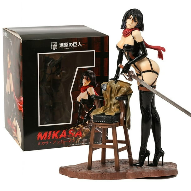 1/7 Attack on Titan Mikasa Ackerman figura de acción estatua colección de muñecas de juguete zhangyuxiang unisex