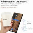 thumbnail image 4 of Nalacover 2-in-1 Magnetic Case for Samsung Galaxy S22 Ultra, Back Wallet Case with Detachable Card Holder Ring Stand Cover for Samsung Galaxy S22 Ultra, Vintage PU Leather Shockproof Case - Brown, 4 of 11