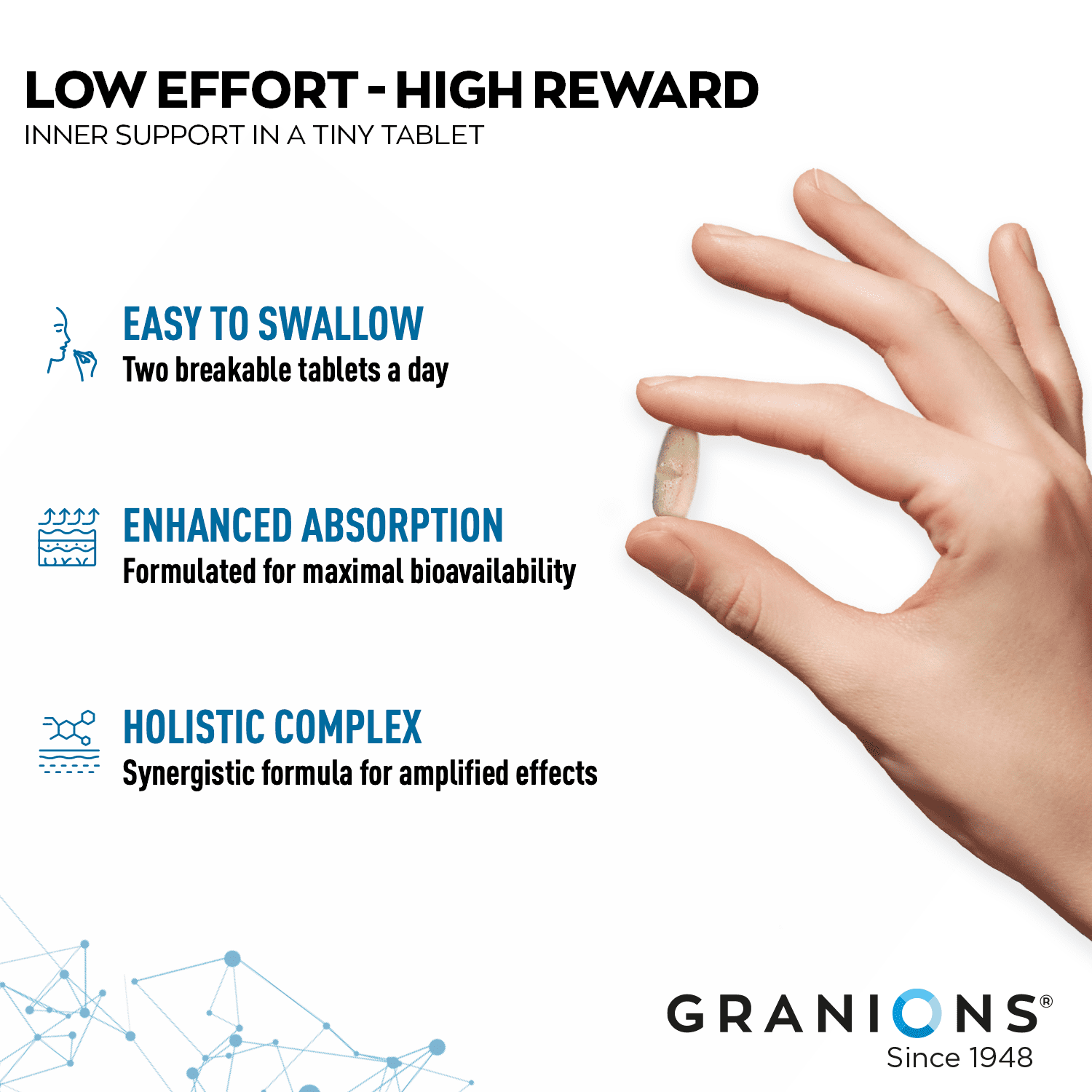 Granions Marine Collagen Pills Vanilla, Collagen + Hyaluronic Acid + Vitamin C, 180 Tablets