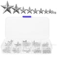 thumbnail image 3 of 150pcs DIY Leathercraft Star Rivets Metal Studs Rivets Decorative Rivets, 3 of 8