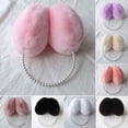 thumbnail image 3 of Mdesiwst Thermal Insulation Earmuffs Winter Earmuffs Cute Solid Color Plush Warm Earmuffs with Faux Pearls for Girls Winter Outdoor Ear Warmer with Soft Furry, 3 of 8