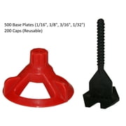 Spin Doctor Tile Leveling System Large Kit: 200 Caps, 500 Base Plates