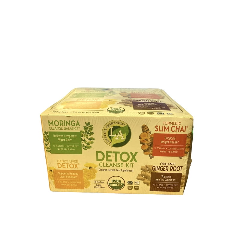Lifestyle Awareness Detox Cleanse Kit, 40 Tea Bags, Organic Herbal