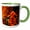 Green/White, variant on 3drose, Orange Marigolds Flowers, 11oz Mug